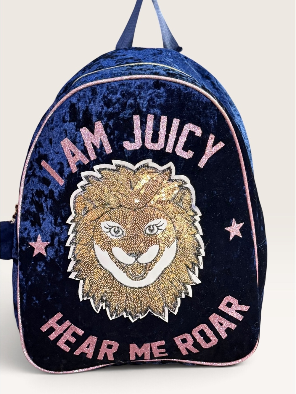 2019 Juicy Couture Velour "I Am Juicy Hear Me Roar" Backpack Highly Limited HTF